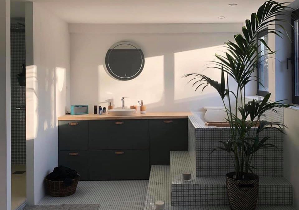 AMENAGEMENT SOUS SOL en  : DRESSING- CHAMBRE -SALLE DE BAIN & DOUCHE – BUANDERIE